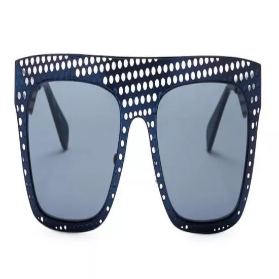 DVF Diane von Furstenberg Womens Grace Sunglasses Navy Perforated Ultra Urban 