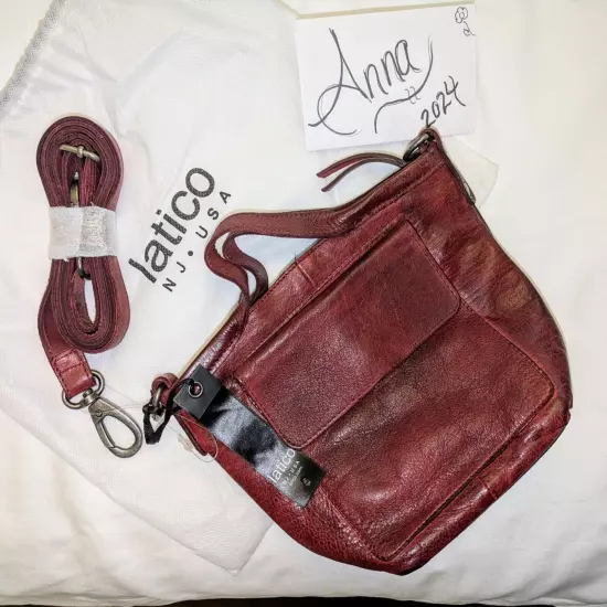 Latico Leather Oxblood Mick Crossbody Bag Purse Handbag ✨NEW !!