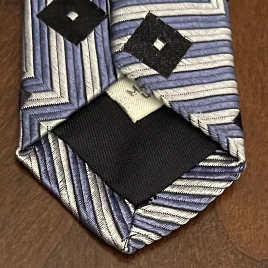 Hathaway Blue Black 100% Imported Silk Men’s Neck Tie Made In USA