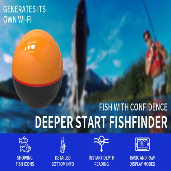 F68W Wireless Smart Sonar Fish Finder Bluetooth GPS Visual Fishfinder Locator