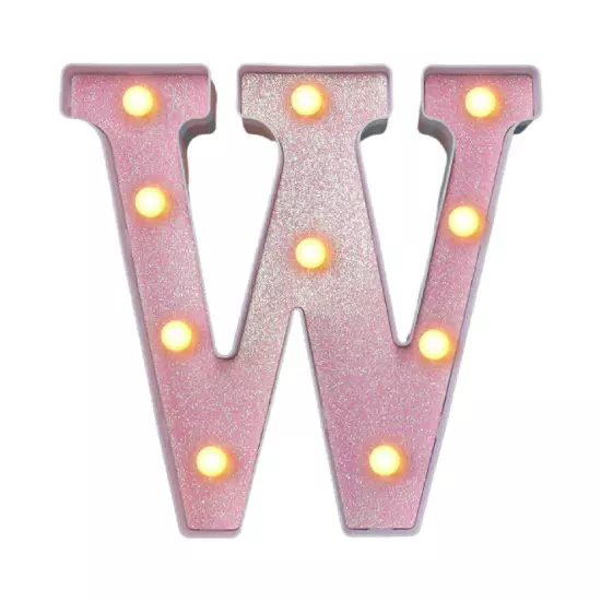 Led Light Up Letter,Pink Marquee LED Letter Lights 26 Alphabet,Lighted Letters A