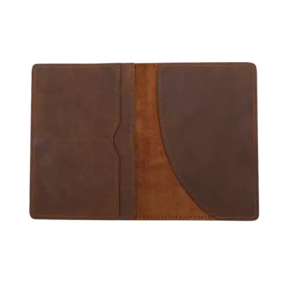 K018 Vintage Leather Passport Holder(Mad Horse Blue)