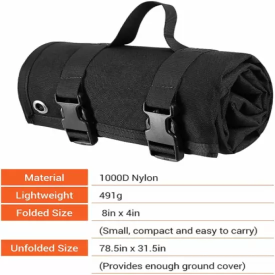 Outdoor Training Tactical Shooting Mat Roll Up Waterproof Foldable Range Pad