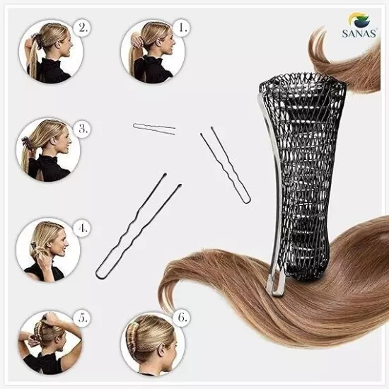 French Twist Hair Clip,NetMaterial For Women,Professional Styling RollBunKIT 1Pc