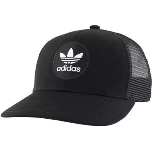 NEW! adidas Men's Originals Circle Mesh Snapback Hat-Black/White #CJ3901