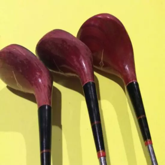 Very Rare Fernquest & Johnson 3 wood set 1,3,5 Right Handed Vintage 1970s