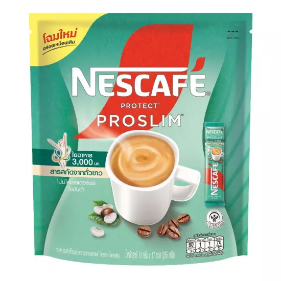 Nescafe Protect Proslim Instant 3 1 Coffee Fiber Slim Diet Weight Control No Fat