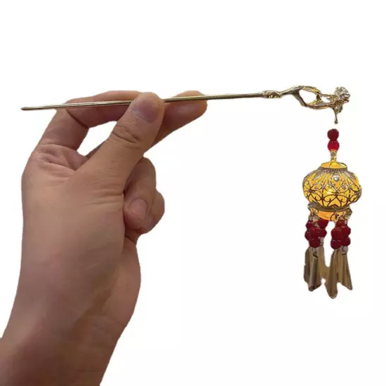 Chinese Style Luminous Antique Hairpin Hair Ornaments Lantern Tassel Hairpin ρ