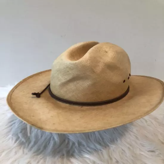 VTG Resistol Self Conforming Cowboy Hat 7 1/8 Made In Texas USA Woven Western