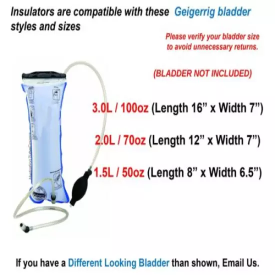 Bladder Insulation for Geigerrig Hydration Pack Engine Water Bladder Reservoir