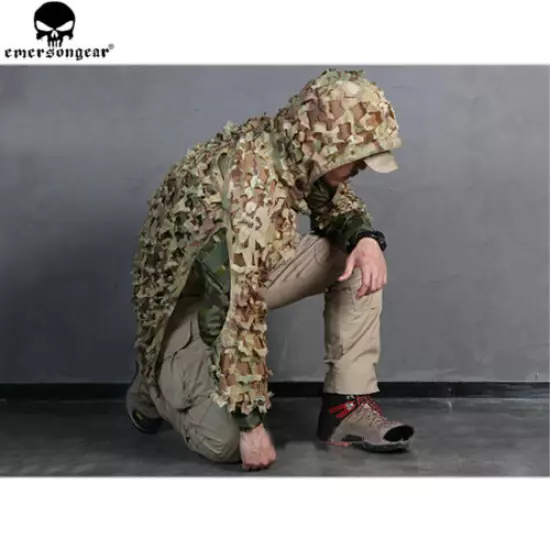 Leaf Ghillie Suit Camo Camouflage Sniper Clothing Jungle Forest Hunting Assault