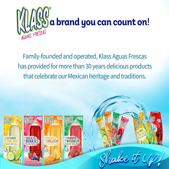 Liquid Water Enhancer Variety Pack | Klass Aguas Frescas | Sugar Free - Flavors: