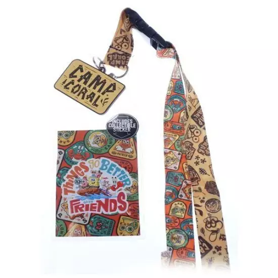 SpongeBob Squarepants ID Lanyard with Charm and Detachable Badge Holder