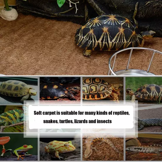 Reptile Carpet Natural Coconut Fiber Tortoise Carpet Mat for Pet Terrarium Liner