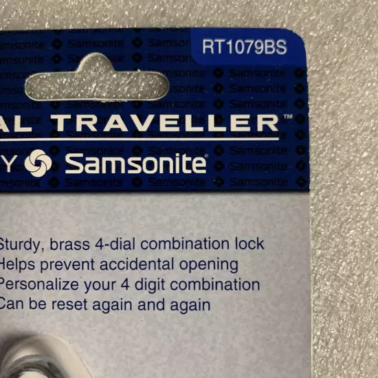 Samsonite 4 Dial Brass Combination Lock Travel Luggage Suitcase Secure New