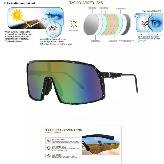 Sport Men Cycling Baseball Golf Running Ski Sunglasses Color Mirror Lens Glasses