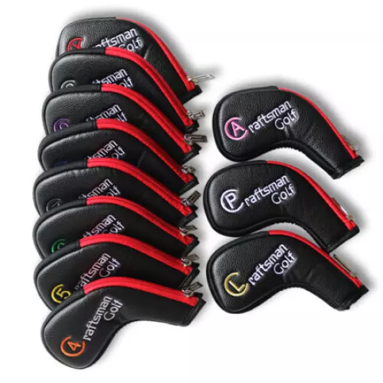 Zipper Closure 11pcs Golf Iron Headcovers Covers For Taylormade Mizuno Callaway