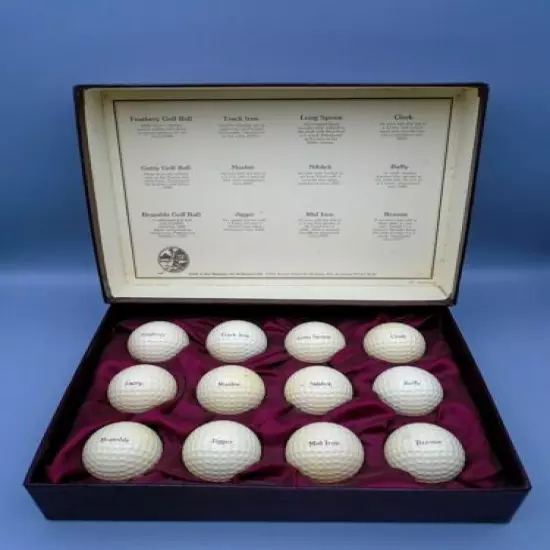 Vintage ST. ANDREWS Logo Golf Balls Rare Nordstrom Box 12 Historical Balls