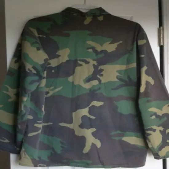 Gung Ho Jacket Duck Camouflage Made In USA Size L Vintage Hunting Button Up EUC