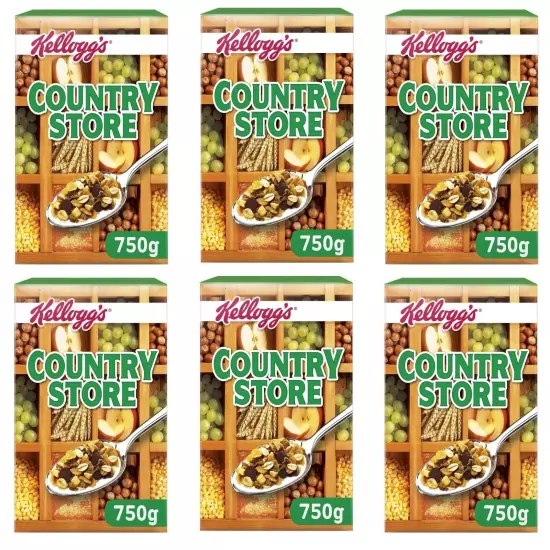 Kellogg's Country Store Luxury Wholesome Muesli Cereal 750g PACK OF 6