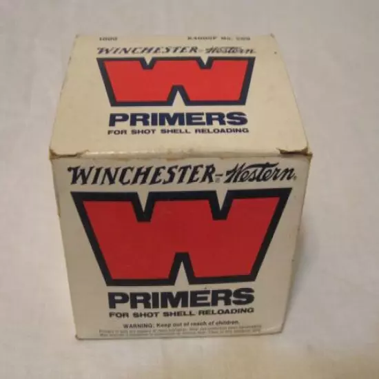 Winchester Western Vintage Primer Box ~ Empty, big box, held 1000 primers