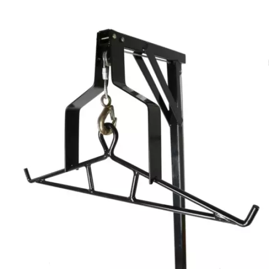 400lb Big Game Hunting Deer Hoist W/ Winch Lift Swivel Gambrel Hitch-Mounted