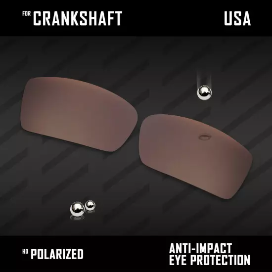 Anti Scratch Polarized Replacement Lenses for-Oakley Crankshaft OO9239 Options