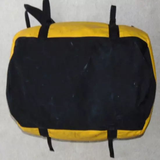 THE NORTH FACE YELLOW/BLACK DUFFEL BAG WITH BACKPACK STRAPS