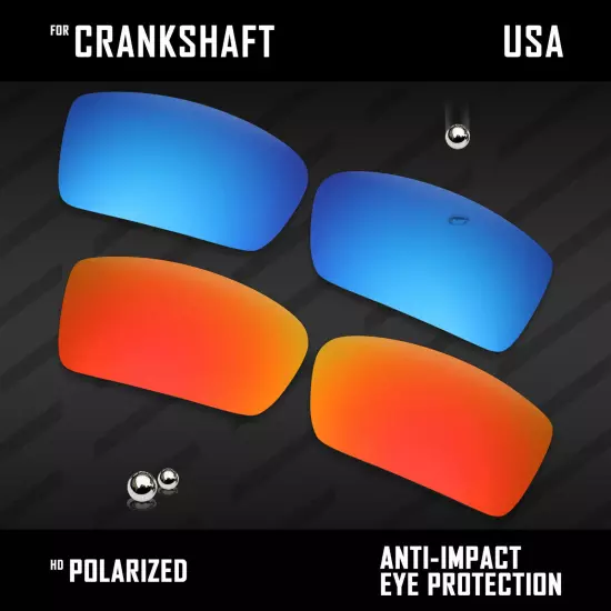 Anti Scratch Polarized Replacement Lenses for-Oakley Crankshaft OO9239 Options