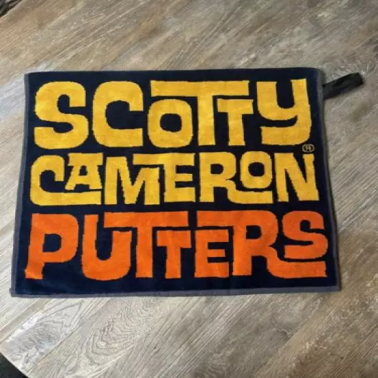 Scotty Cameron Malibu Navy Blue w Yellow & Orange Golf Towel