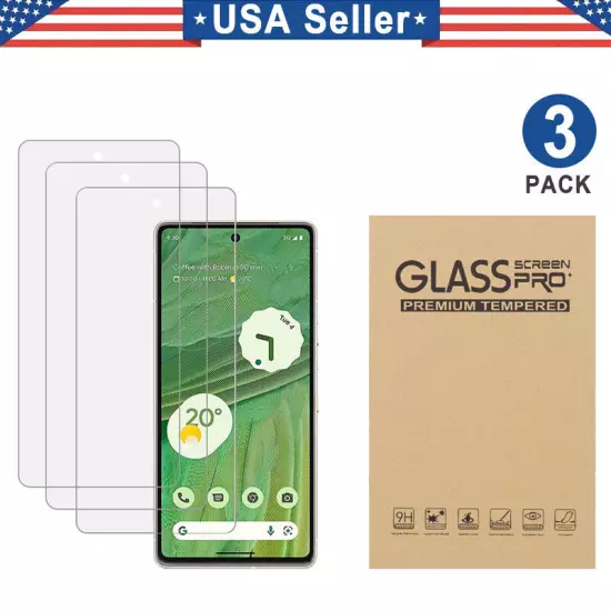 3PK Tempered Glass Screen Protector Google Pixel XL 3 4 5 6 7 7a 8a 8 9 Pro Fold