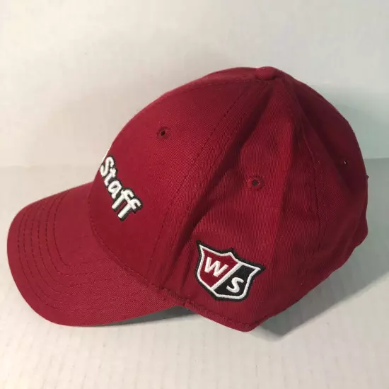 Wilson Staff Authentic WSHat Golf Baseball Red Maroon Cap Adjustable OSFM