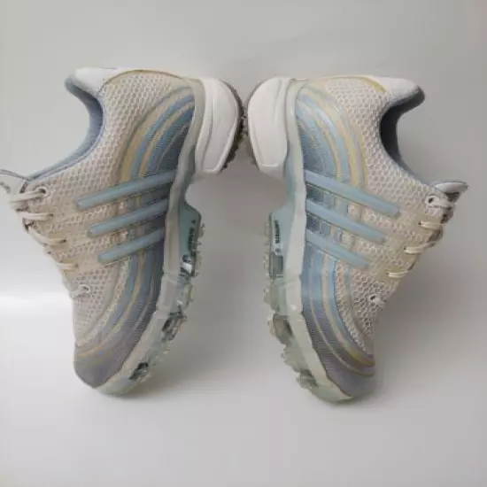  Womans Adidas Powerband Sport Blue Silver Soft Spike Golf Shoes Size 10 US#