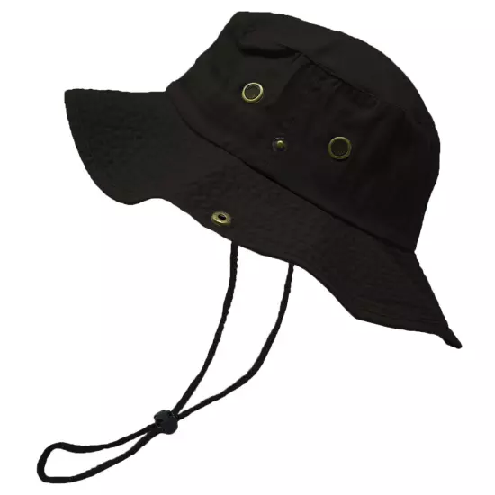 Unisex 100% Cotton Bucket Hat Fishing Camping Safari Boonie Sun Brim Summer Cap