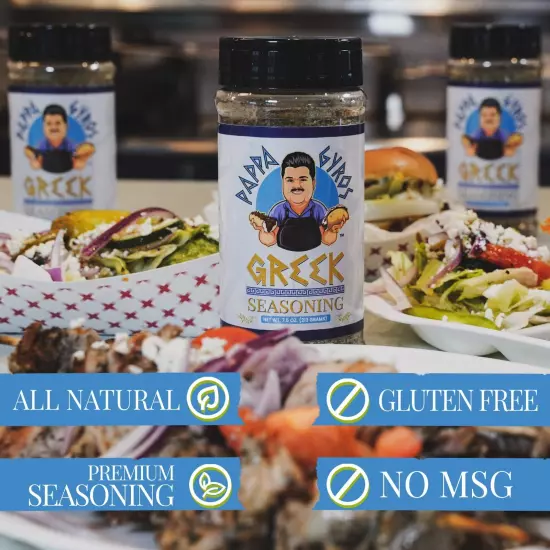 Pappa Gyros All Purpose Greek Seasoning Blend No MSG | Large Shaker 7.5 Oz | ...