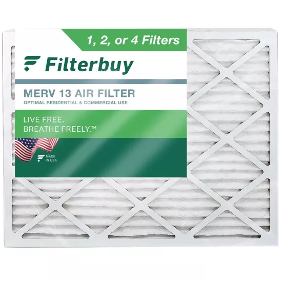 Filterbuy 20x25x6 Air Filters, AC Furnace for Aprilaire Space Gard 201 (MERV 13)