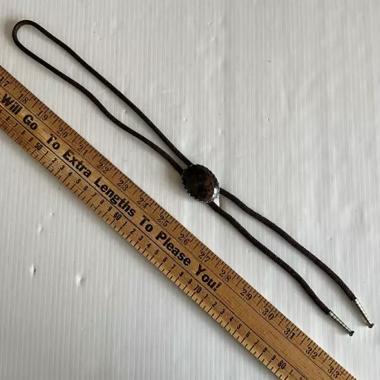 Vintage Brown Natural Stone Bolo Tie