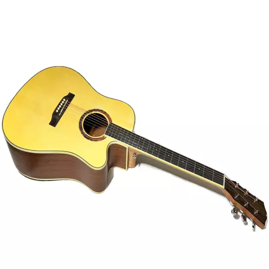 41 Inch Acoustic Guitars Full Size Sapele Wood Metal String Powerful Clear sound