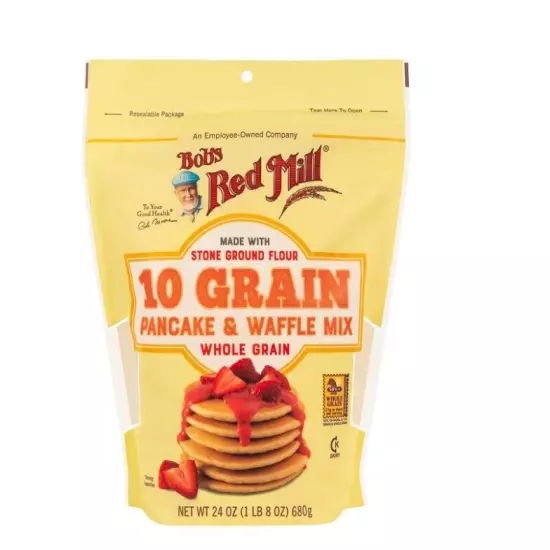 Bob's Red Mill 10 Grain Pancake & Waffle Mix, 24-ounce (Pack of 1)