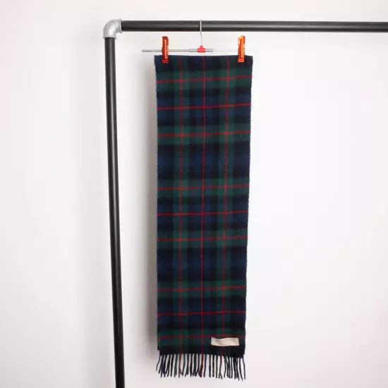 LOCAHRRON of Scotland 100% Lambswool Check Tartan Scarf 162cm x 24cm 64in x 9in