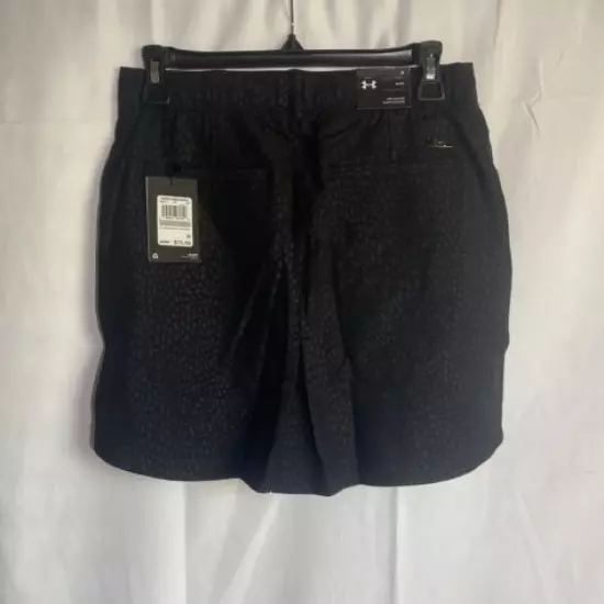 NWT UNDER ARMOUR Women's UA Links Woven Printed Golf Skort SIZE 0 Black