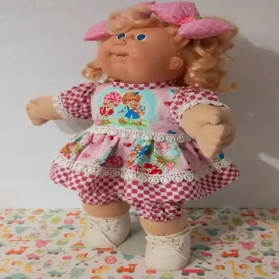 Cabbage Patch Kids 16" Clothes Only Strawberry Shortcake Dress OOAK Handmade