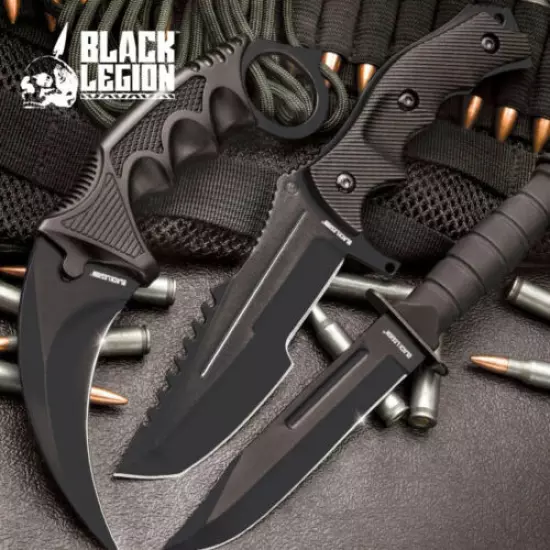 Black Legion Black Triple Set - Karambit / Huntsman / Military BV445