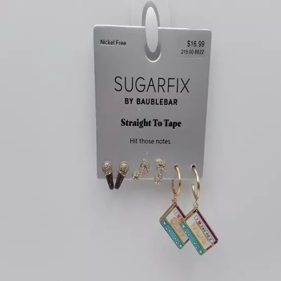 SUGARFIX by BAUBLEBAR ‘Straight To Tape’ 90's Statement Earrings - NEW