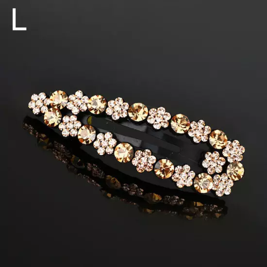 Women Girls Bling Crystal Hairpins Rhinestone Hair Clip Pins Barrettes Headwear