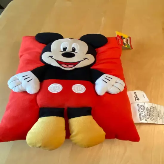 DISNEY Mickey Mouse CLUBHOUSE TRAVEL PILLOW 11" X 14"