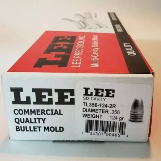 Lee 90465 6 Cavity Bullet Mold TL356-124-2R DIA .356 GR 124 *Insured Shipping*