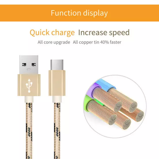 For Samsung A13 A23 A33 A53 USB-C 3.1 Type C Fast Data Charging Charger Cable