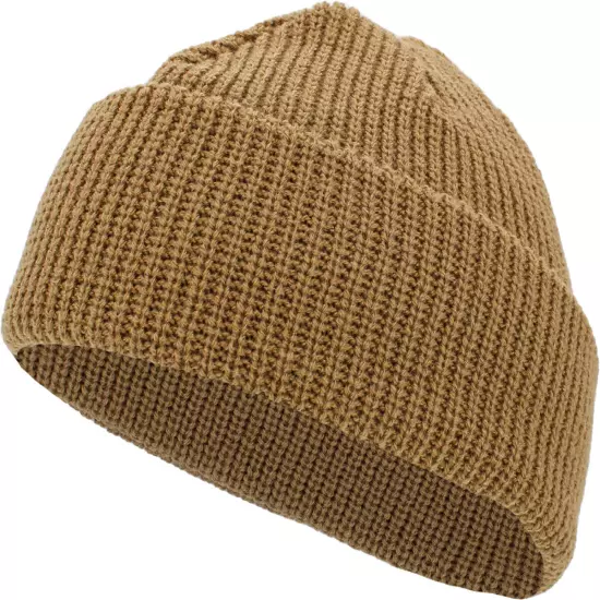 Warm Winter Knit Cuff Beanie Cap Fisherman Watch Cap Daily Ski Hat Skully