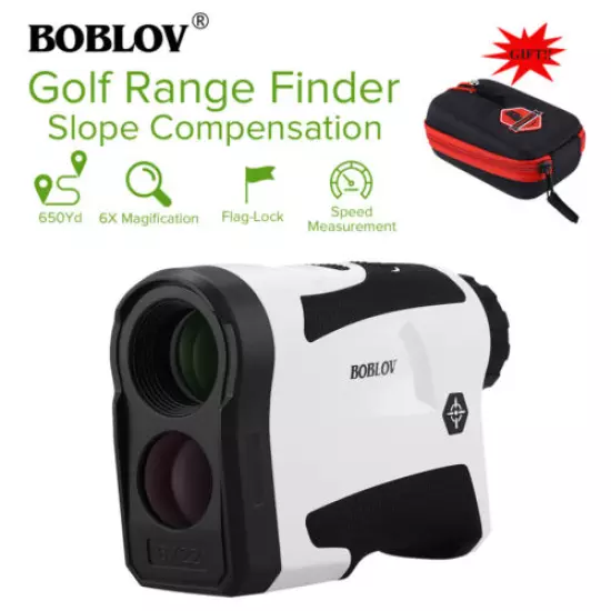 BOBLOV LF600AG 6X 600M Golf Laser Range Finder with Slope Range Mode + Carry Bag